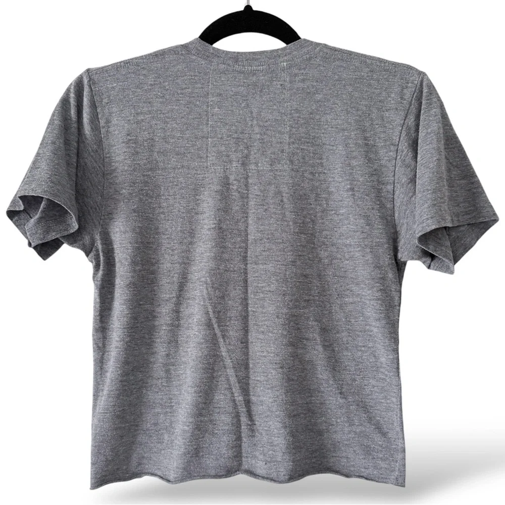 Aviator Nation Miami Boyfriend Raw Hem Tee Small Heather Grey - Picture 2 of 8